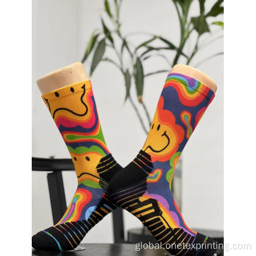 China 3d Printing 360 seamless digital printed socks Factory